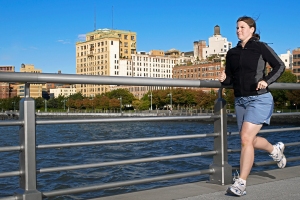 Woman jogging in the city
